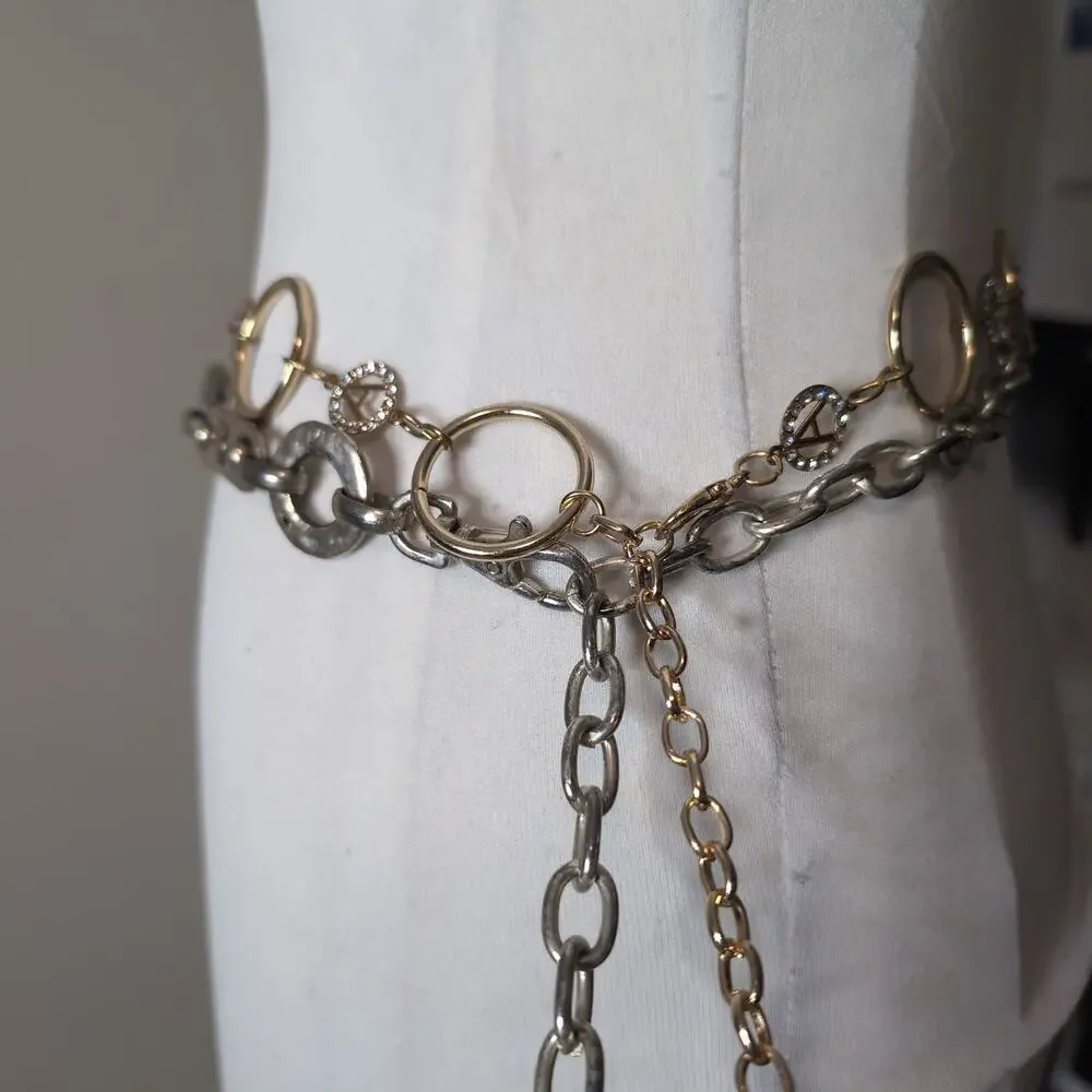 Mixed Metal Layered Chain Belt Vintage Set